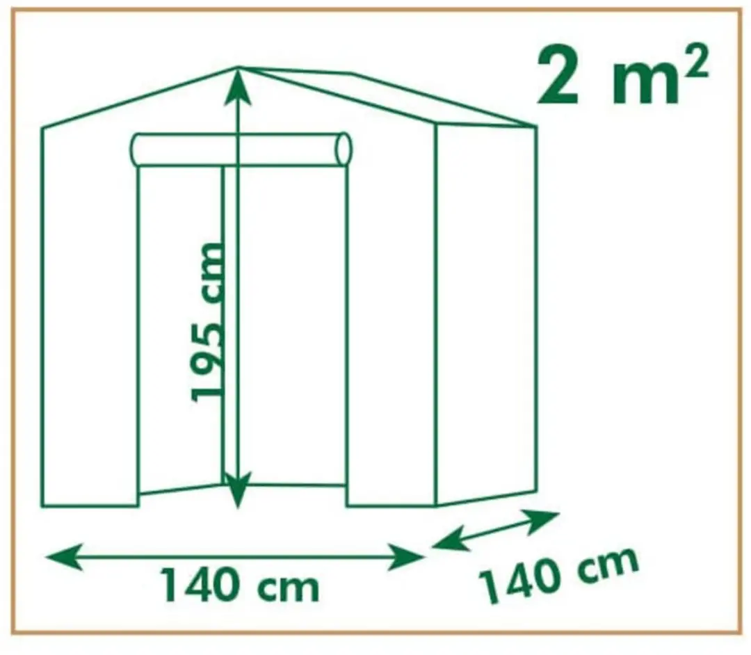 Nature Tuinkas met bodemframe 195x140x140cm - Transparant - afbeelding 4 van 5