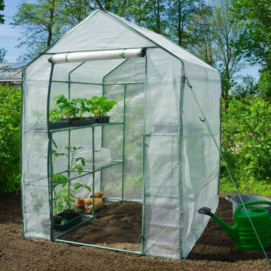 Nature Tuinkas met bodemframe 195x140x140cm - Transparant - afbeelding 5 van 5