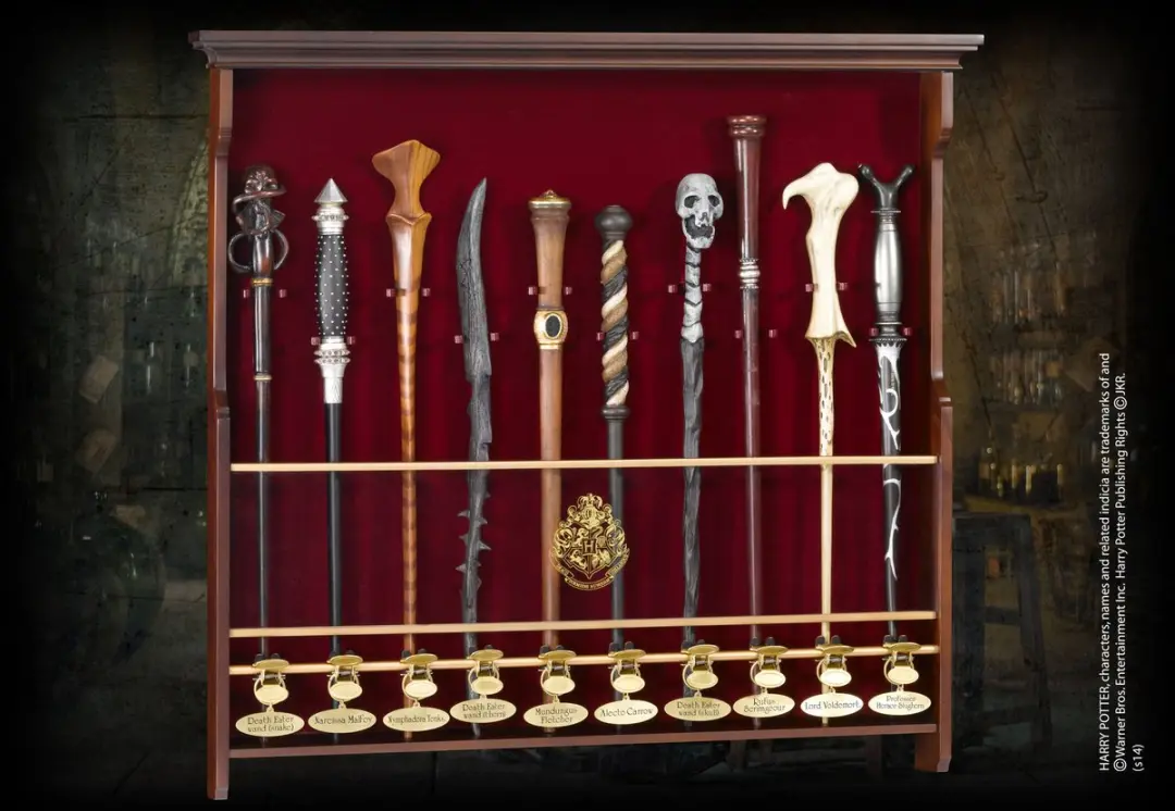 Harry Potter 10-Stuks Toverstaf Display - Hangend - Bruin/Rood - afbeelding 4 van 4