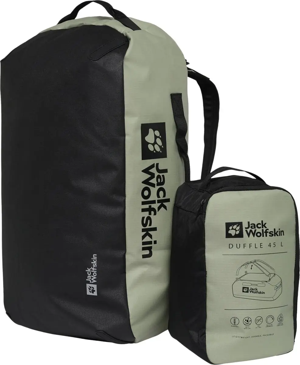 Jack Wolfskin All-In Duffel 45L Reistas - Groen/Grijs - afbeelding 3 van 6