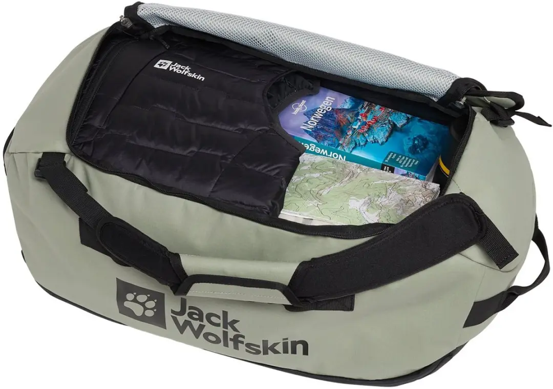 Jack Wolfskin All-In Duffel 45L Reistas - Groen/Grijs - afbeelding 5 van 6