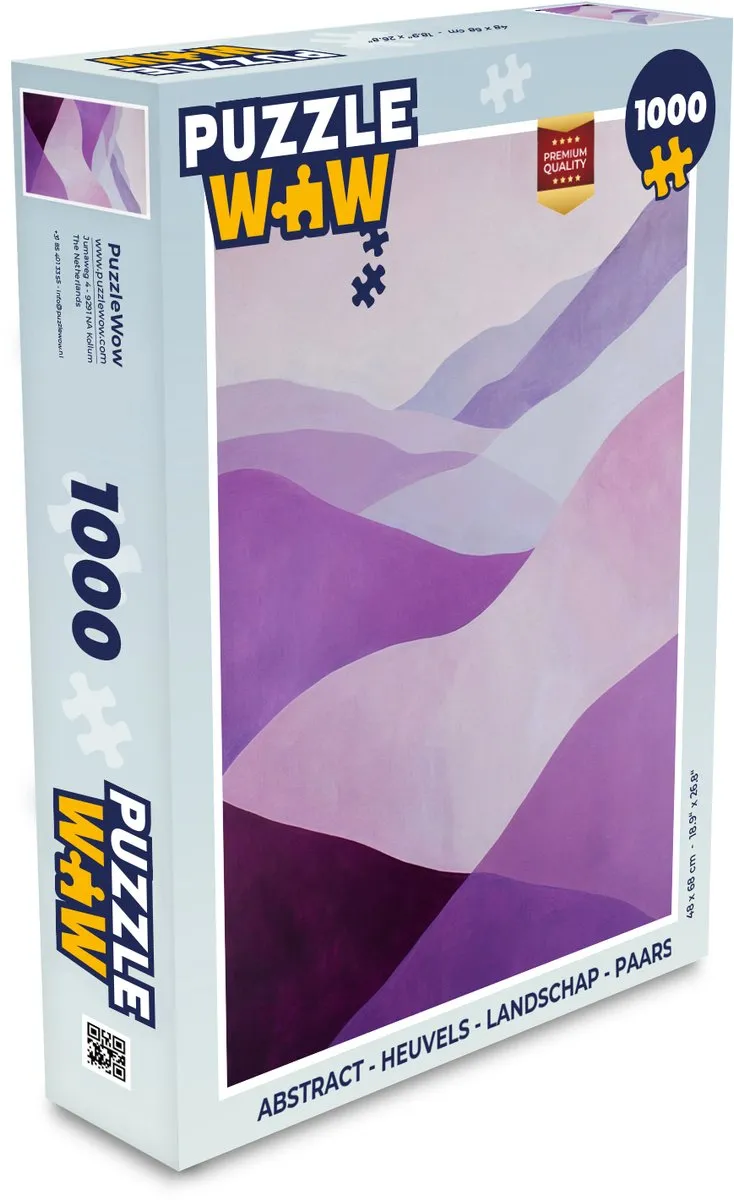 PuzzleWow Abstract Landschap Puzzel 1000 Stuks - Paars