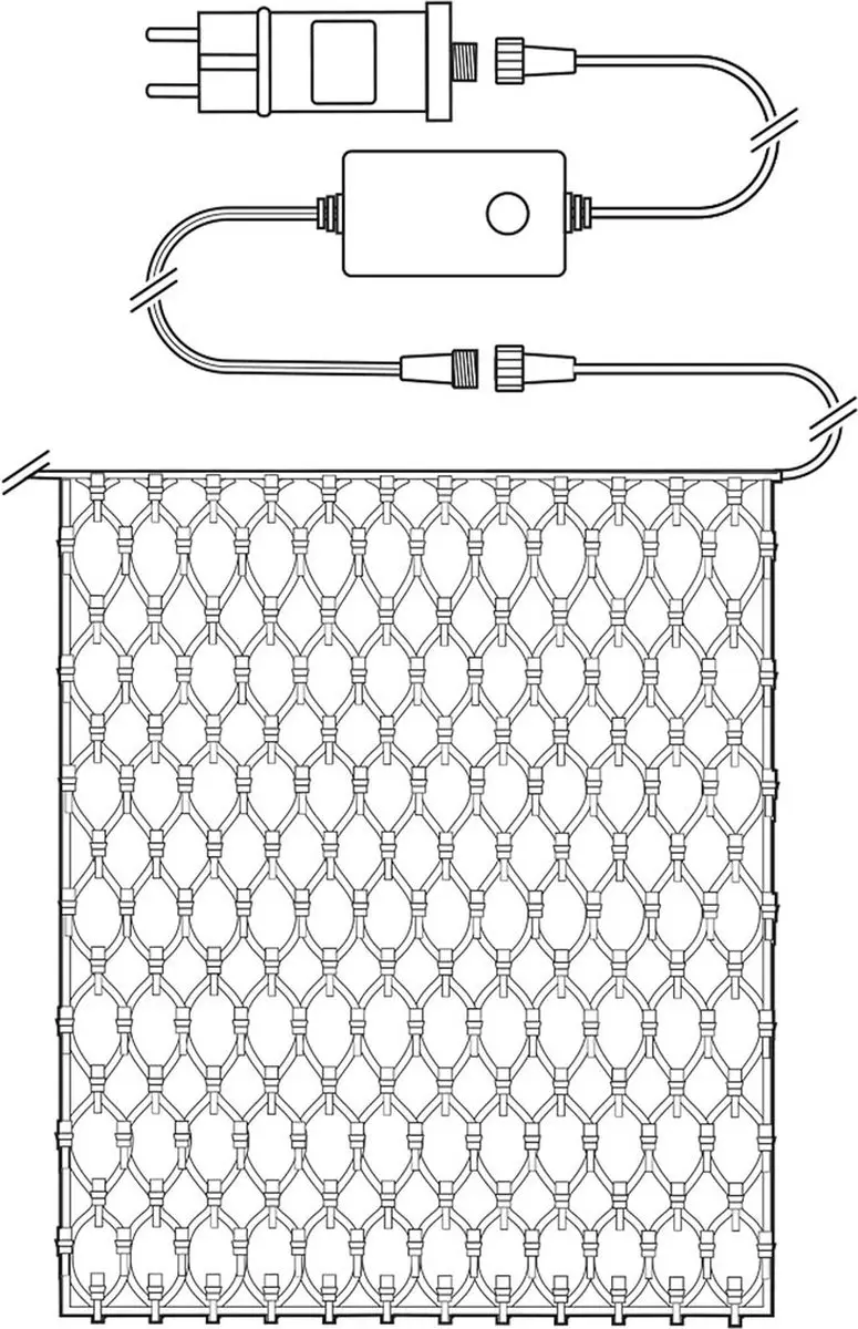 Nedis SmartLife Kerstverlichting Net 280 LED 3m - Warm Wit - afbeelding 5 van 6