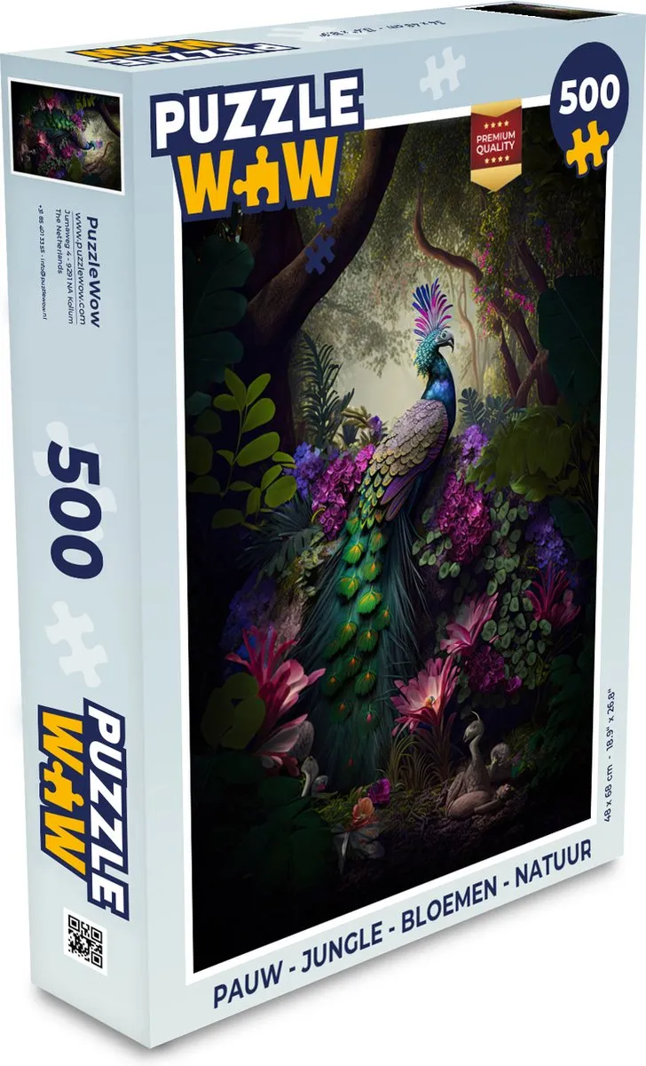 PuzzleWow Jungle Bloemen Natuur Legpuzzel 500 Stuks
