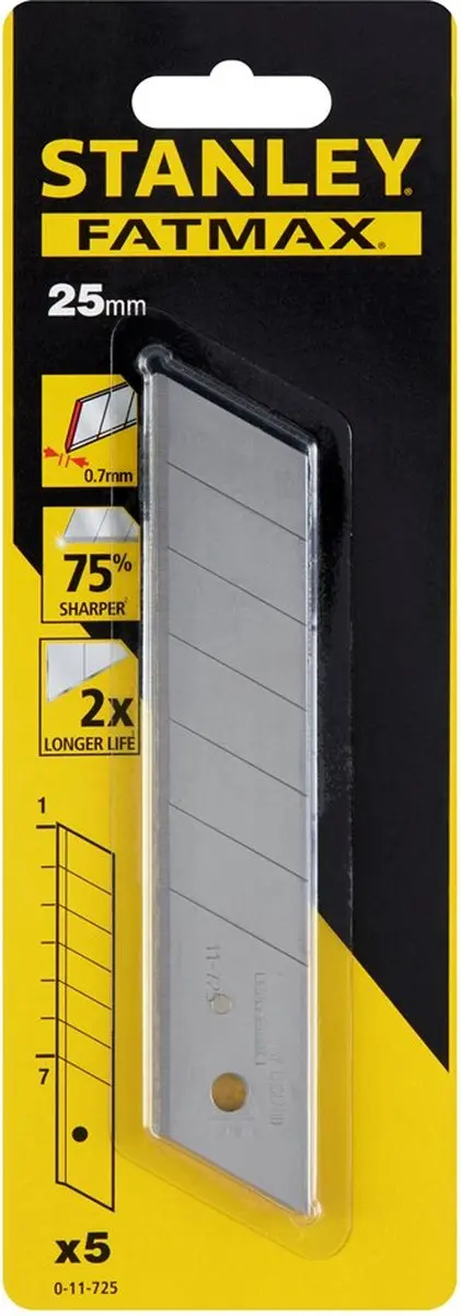 Stanley FatMax Reserve Afbreekmes 25mm - 5 Stuks - afbeelding 4 van 6