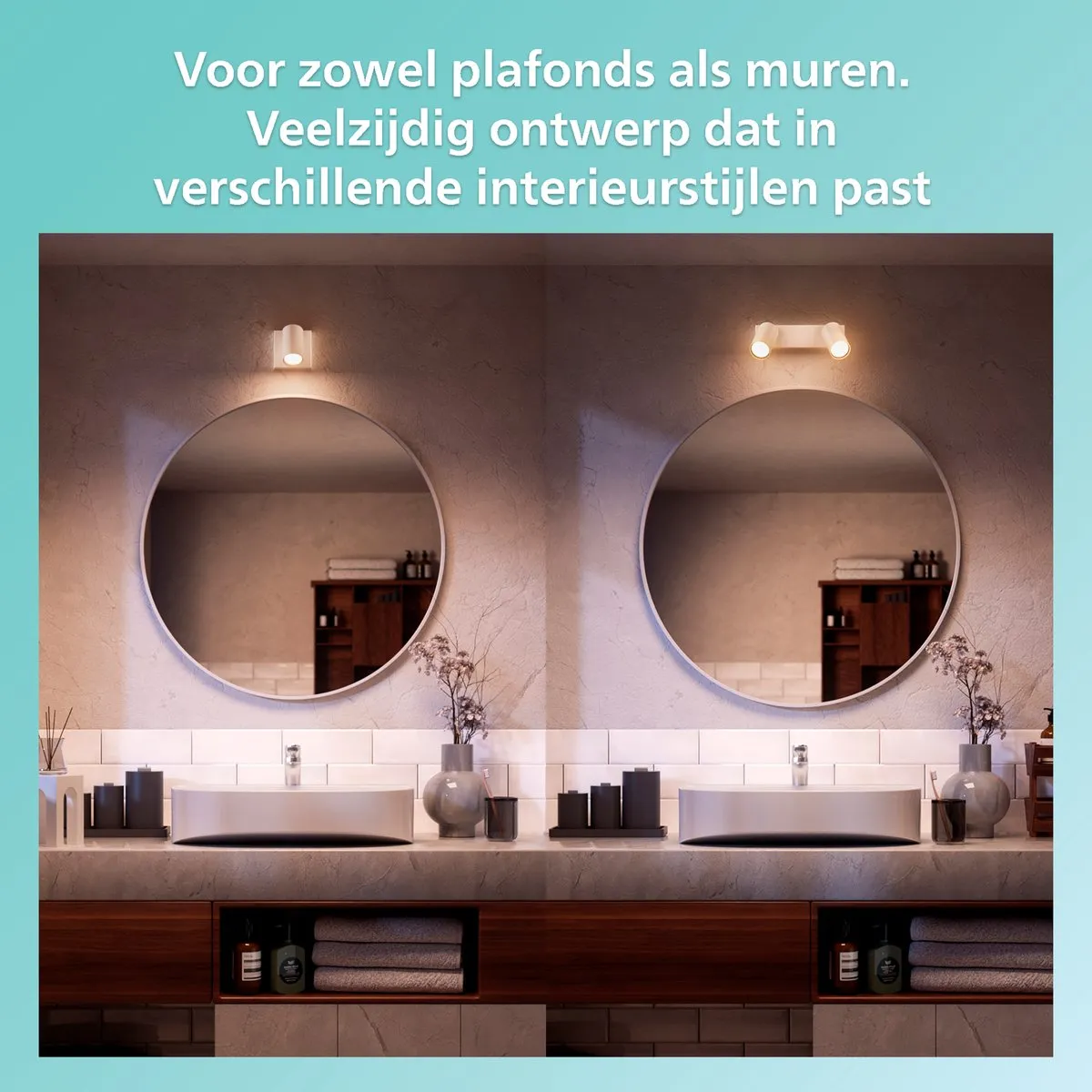 Philips Idris Spot Plafondlamp 3x5W IP44 - Wit - afbeelding 6 van 6