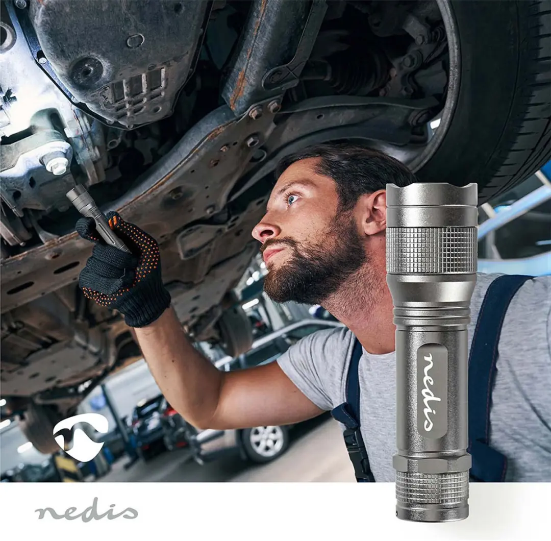 Nedis LED-Zaklamp LTRH5WGY - 330 Lumen - 200m Bereik - Grijs - afbeelding 3 van 6