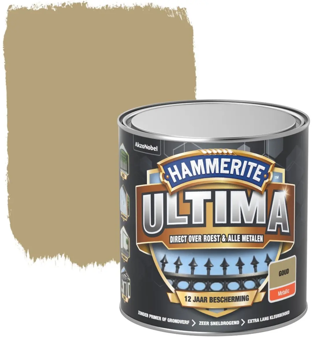 Hammerite Ultima Metallic Goud 250ml