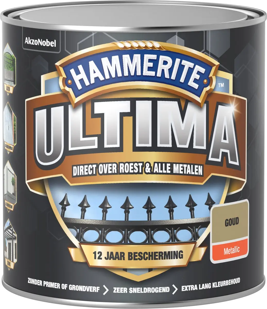Hammerite Ultima Metallic Goud 250ml