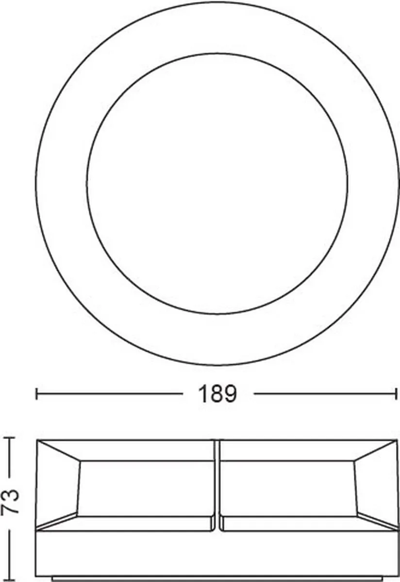 Philips Actea Muurlamp - 1 Lichtpunt Ø18,9cm Zwart - afbeelding 6 van 6