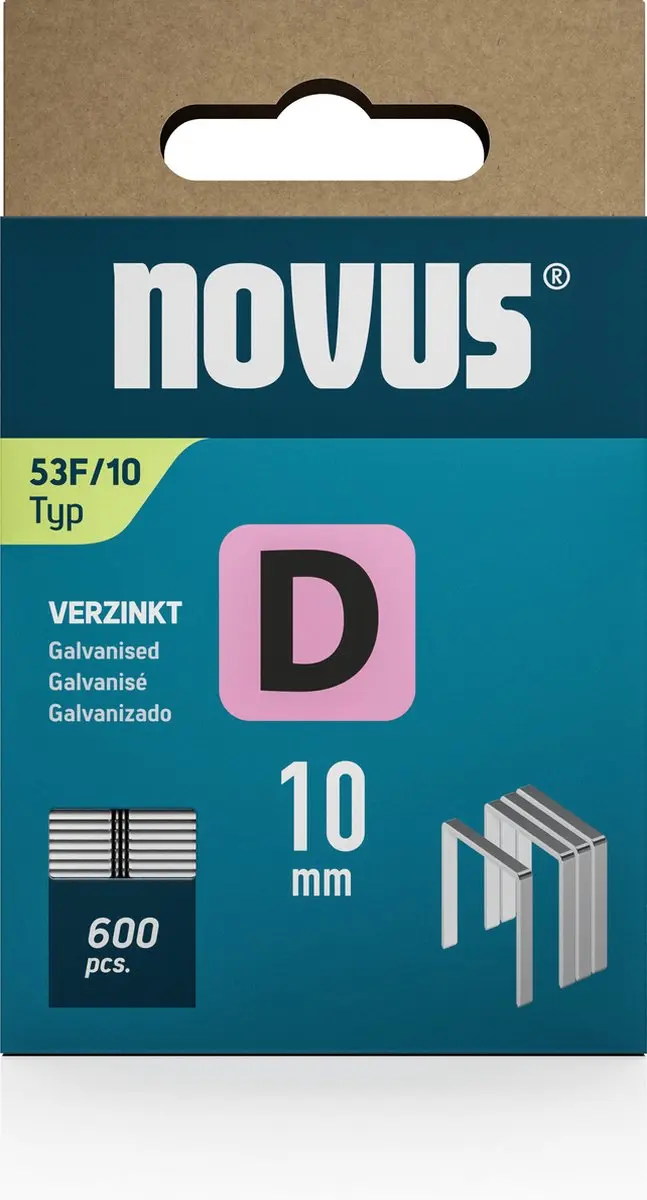 Novus D 53F Platte Draadnieten 600 Stuks - MPN 042-0790 - afbeelding 2 van 5