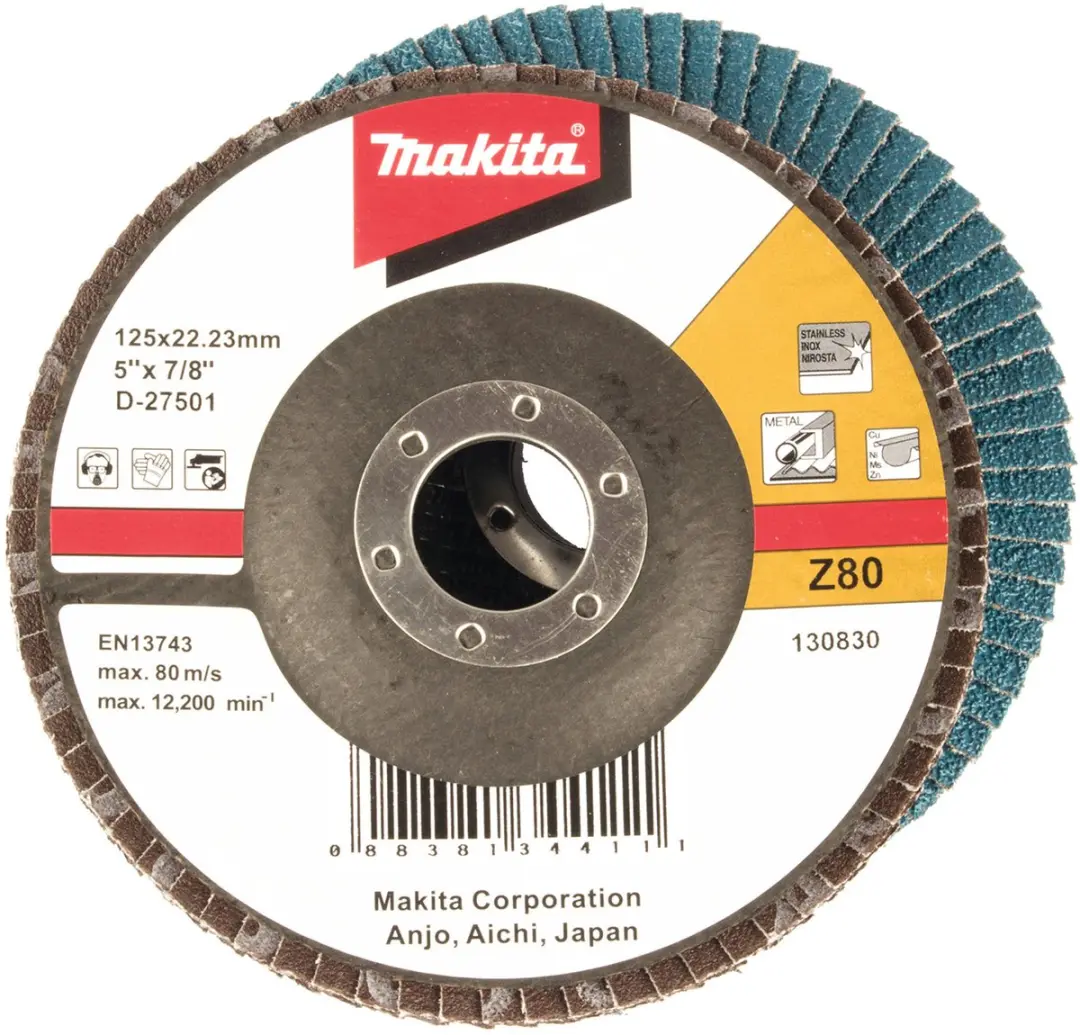 Makita D-27501 Lamellenschuurschijf 125mm - K80 - afbeelding 2 van 3
