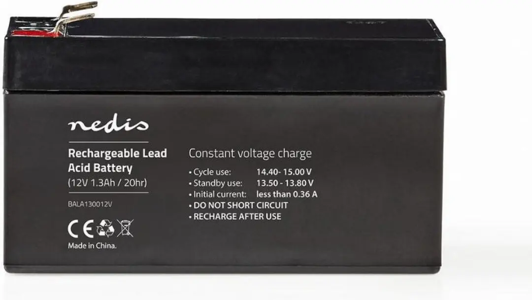 Nedis Oplaadbare Loodaccu BALA130012V 12V - 1300mAh - afbeelding 6 van 6