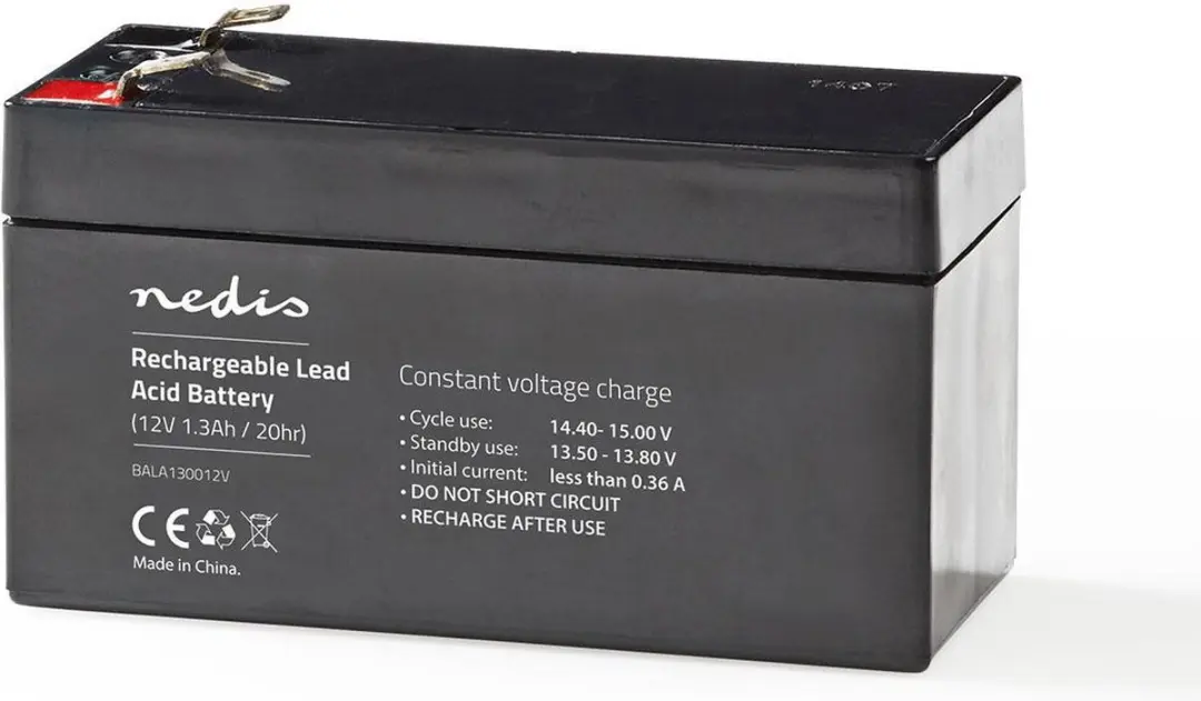 Nedis Oplaadbare Loodaccu BALA130012V 12V - 1300mAh - afbeelding 3 van 6