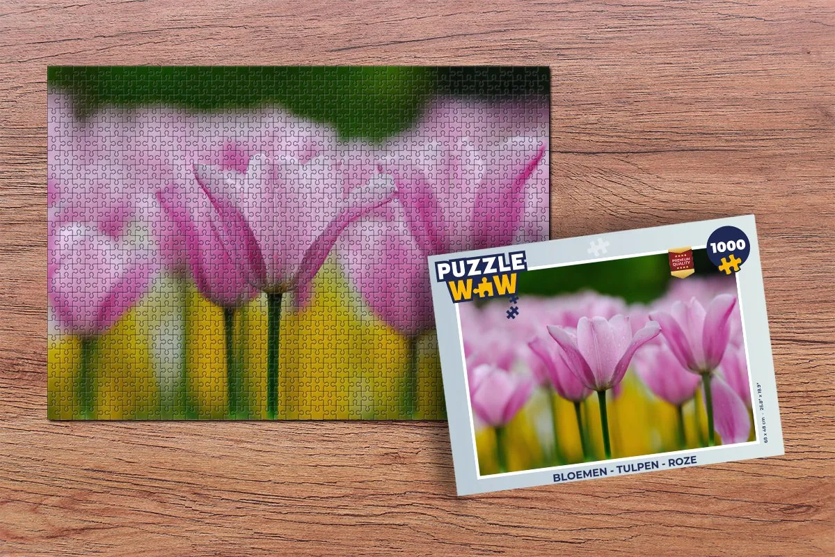 PuzzleWow Bloemen Tulpen Legpuzzel 1000 Stuks - Multicolor