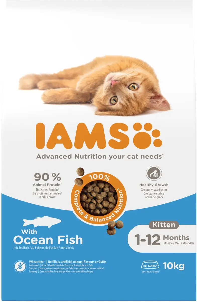Iams Kitten & Junior Kattenvoer 10kg