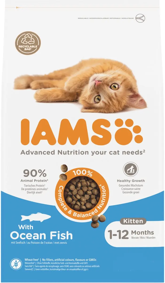 Iams Kitten & Junior Kattenvoer 10kg