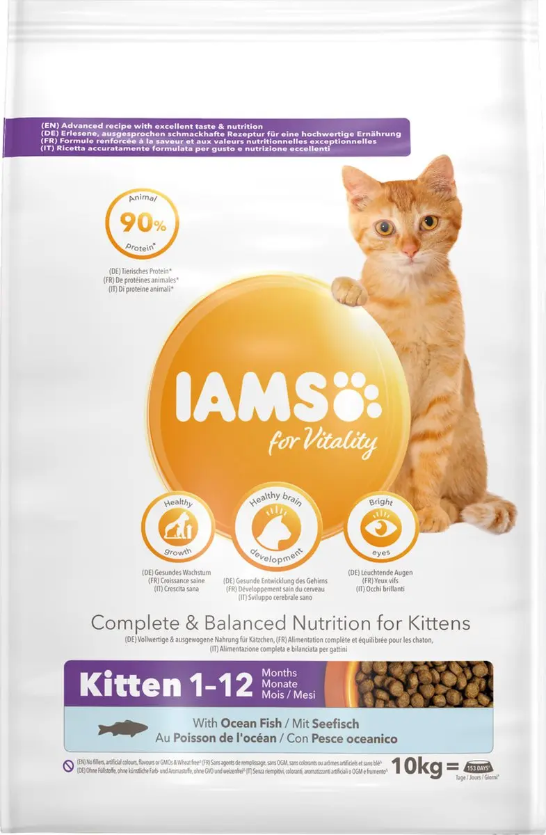 Iams Kitten & Junior Kattenvoer 10kg