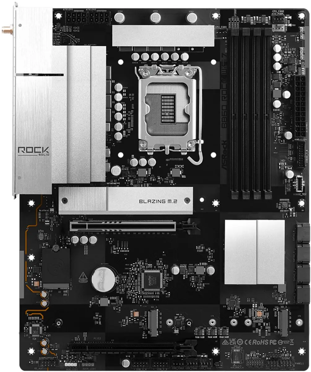 ASRock B860 Rock WiFi 7 ATX Moederbord - LGA 1851 - afbeelding 5 van 5