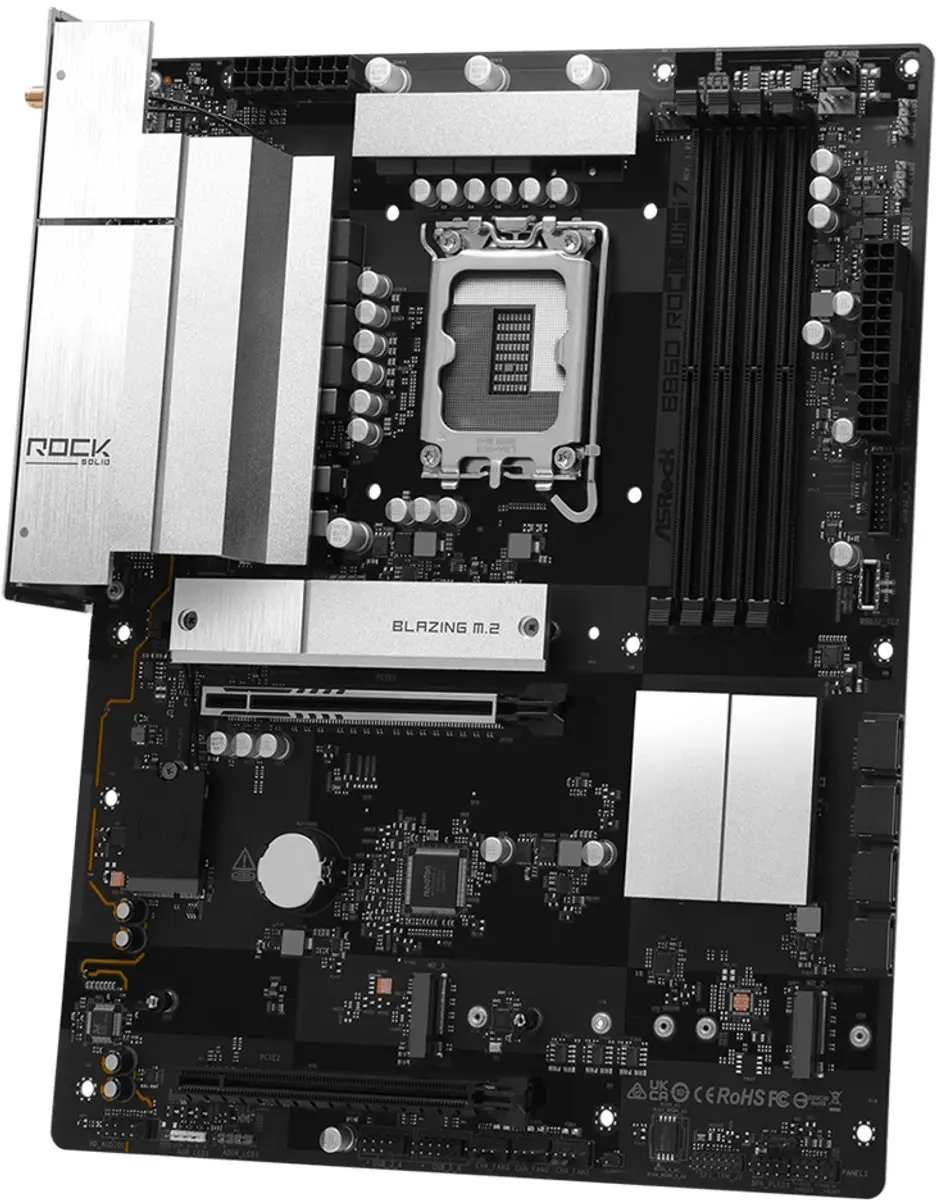 ASRock B860 Rock WiFi 7 ATX Moederbord - LGA 1851 - afbeelding 4 van 5