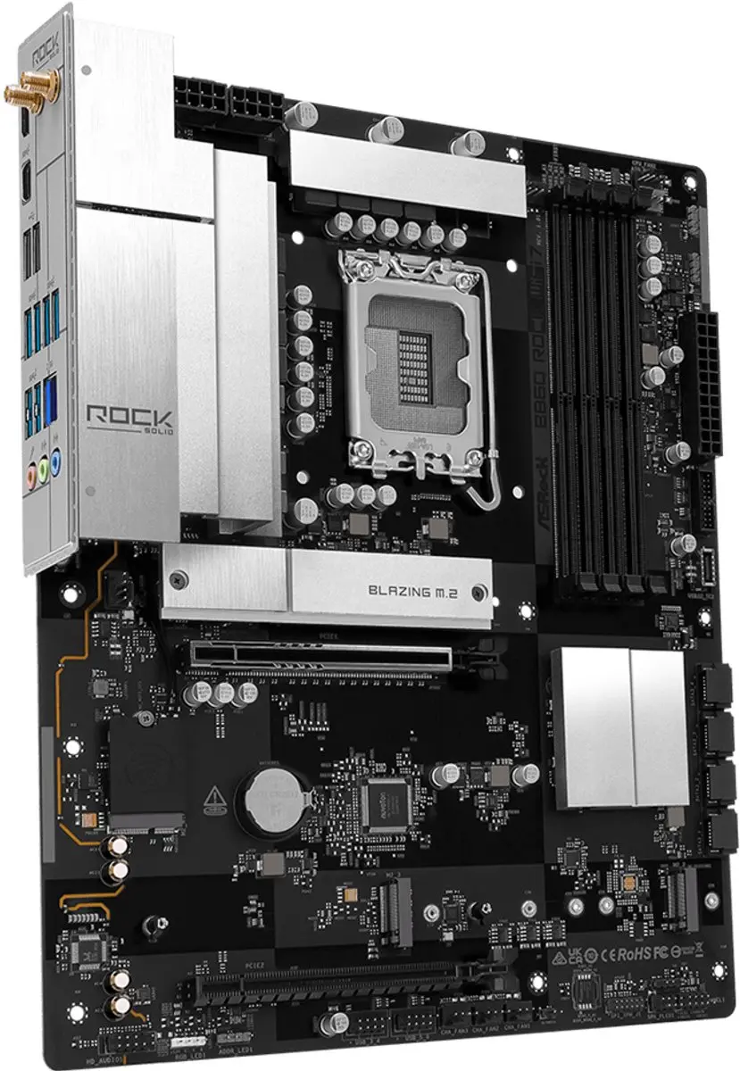 ASRock B860 Rock WiFi 7 ATX Moederbord - LGA 1851 - afbeelding 2 van 5