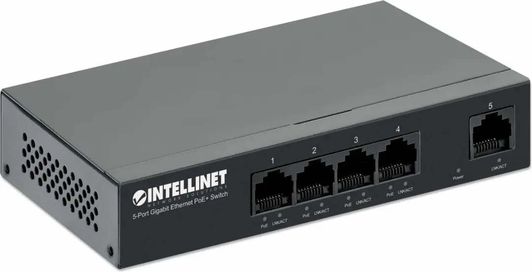 Intellinet 561792 Managed Switch 5x PoE - 10Gbps - 40W