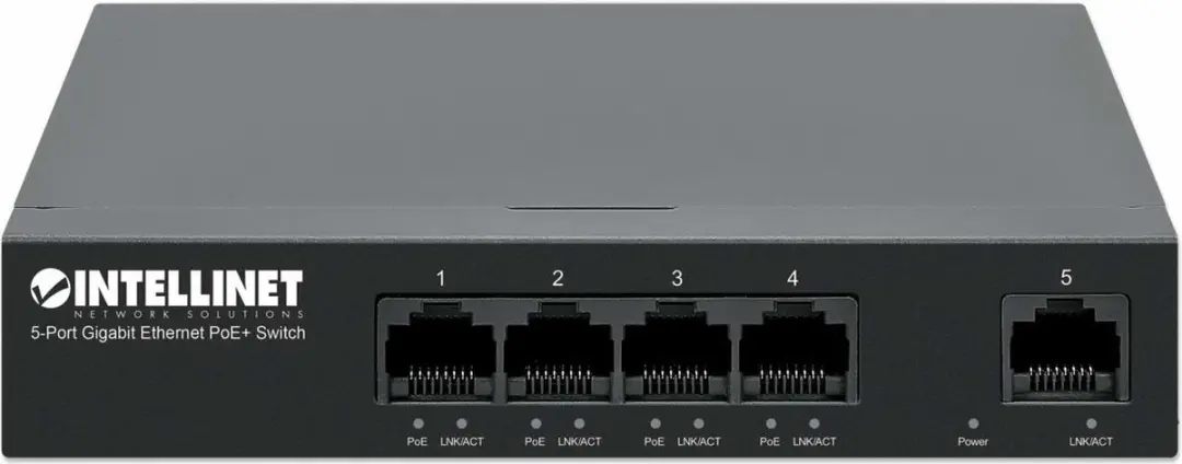Intellinet 561792 Managed Switch 5x PoE - 10Gbps - 40W