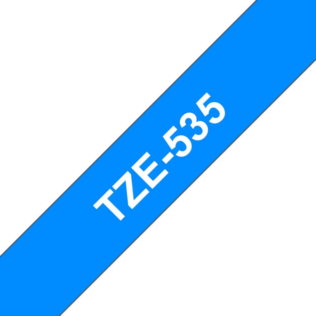 Brother TZE535 TZ-535 12mm - Wit op blauw - 8m - afbeelding 2 van 6
