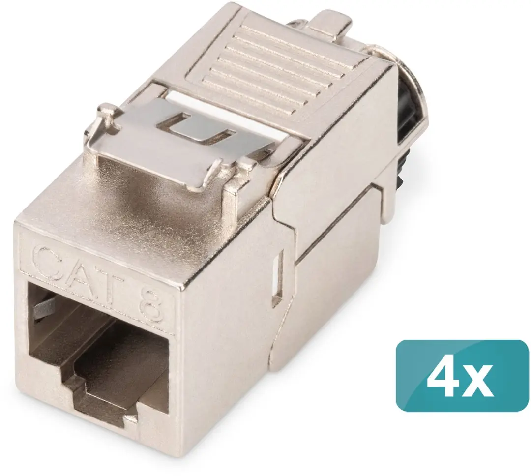 Digitus Keystone Module Cat. 8.1 - 4 Stuks - Zilver