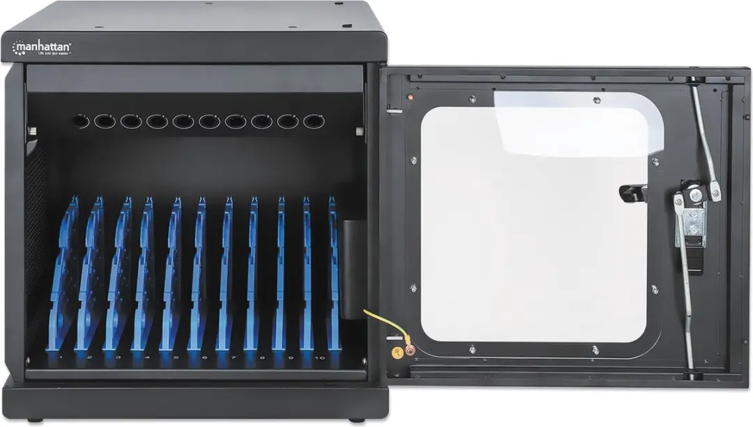 Manhattan 180924 Laadkast - 10 Tablets/Laptops t/m 15,6" - Zwart - afbeelding 6 van 6