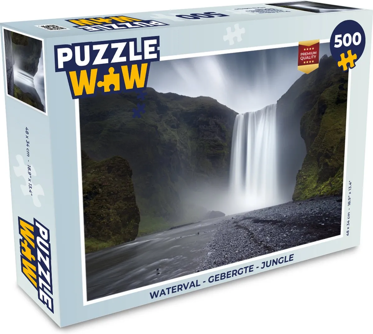 PuzzleWow Waterval Jungle Legpuzzel 500 Stuks