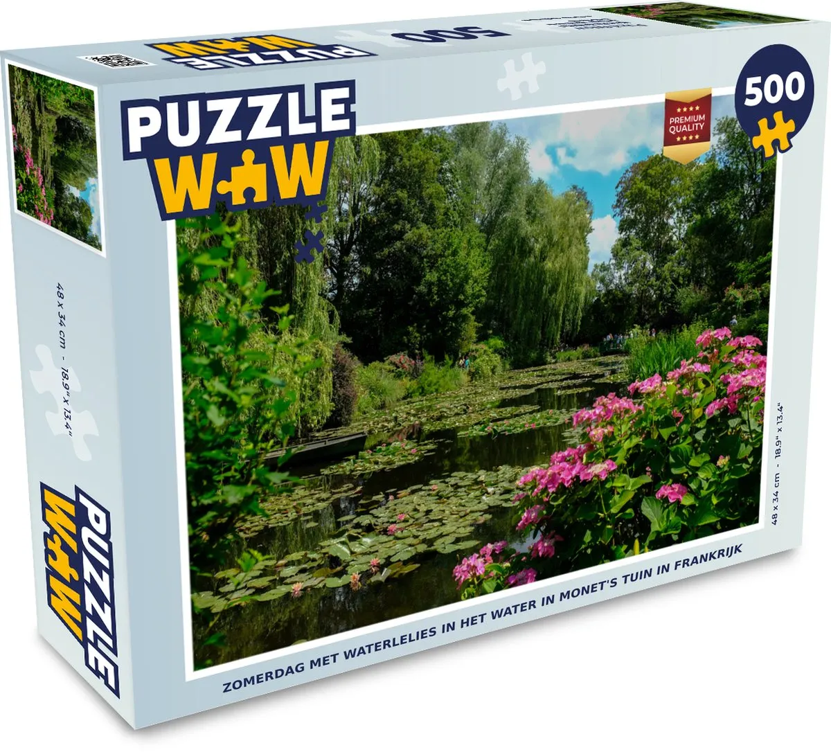 PuzzleWow Monet Zomerdag Legpuzzel 500 Stuks - Multicolor
