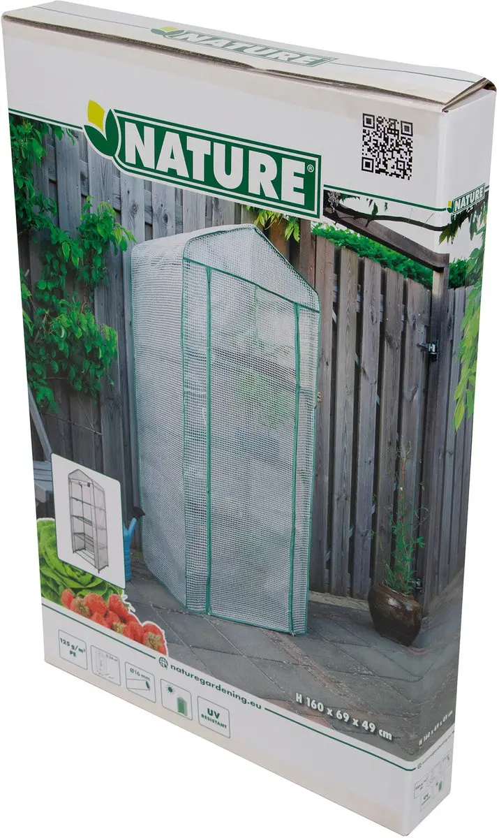 Nature Tuinkas H160x69x49cm - 4 Planken - Transparant - afbeelding 4 van 5