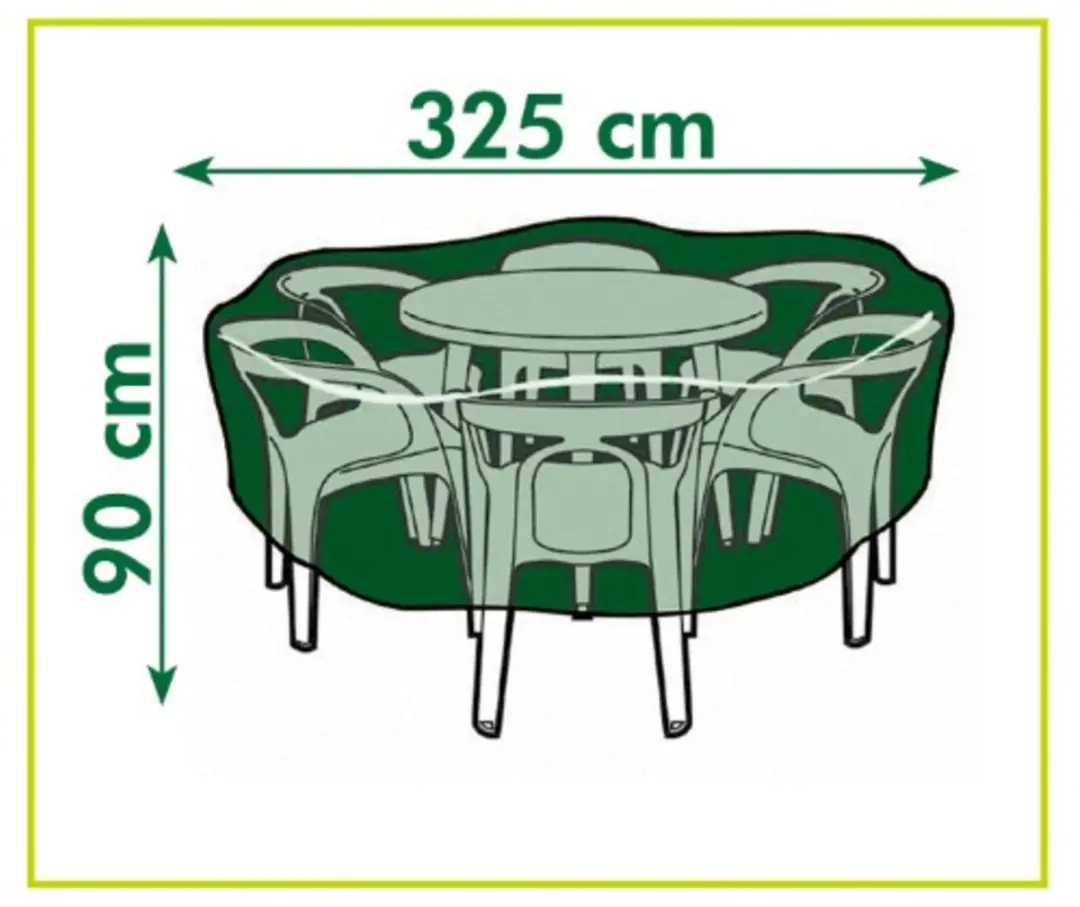 Nature Tuinmeubelhoes Rond Ø325cm - Grijs - afbeelding 2 van 4