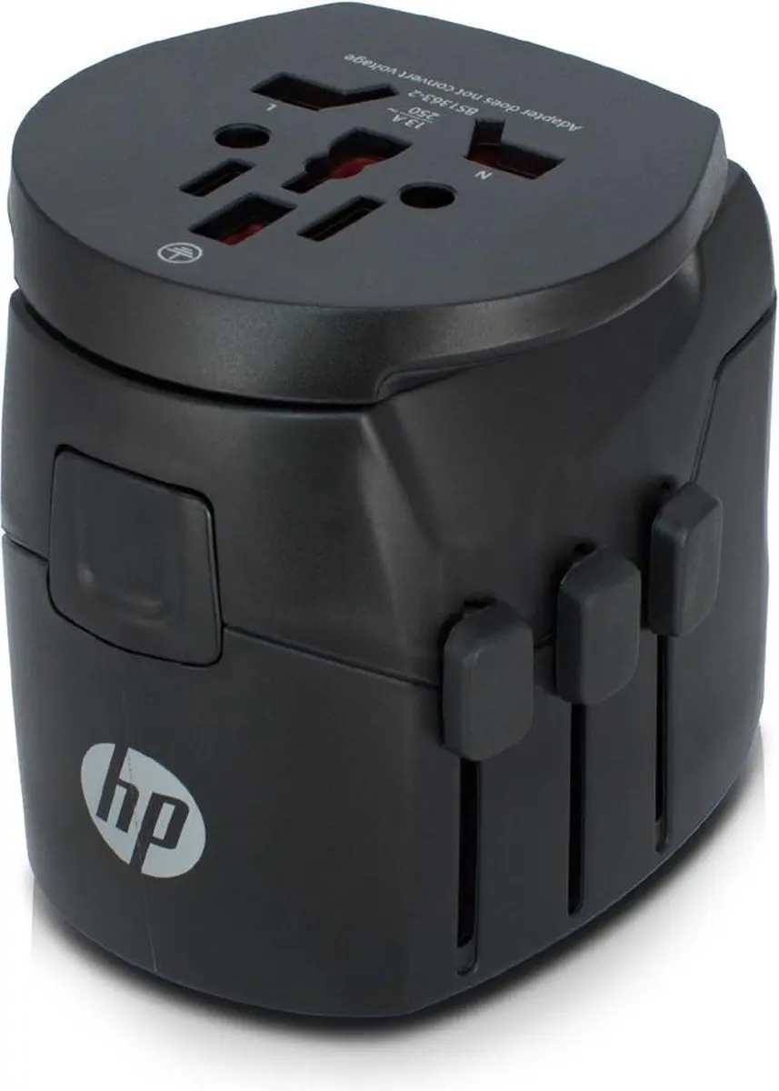 HP 2UX37AA netstekker adapter Universeel Zwart