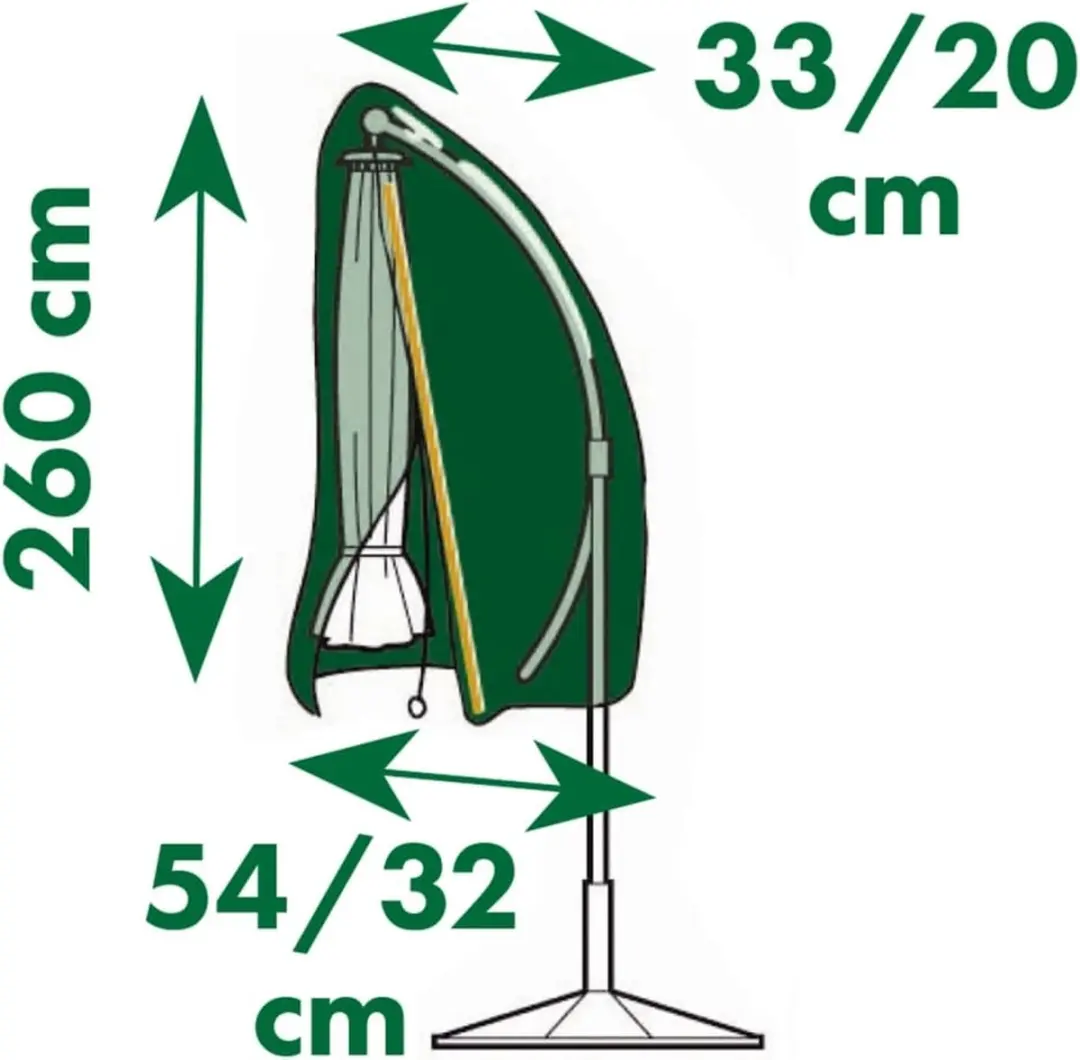 Nature Tuinmeubelhoes Parasol Antraciet - H260cm - afbeelding 4 van 4