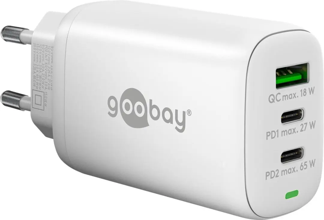 Goobay 65408 oplader voor mobiele apparatuur Hoofdtelefoons, Laptop, Smartphone,