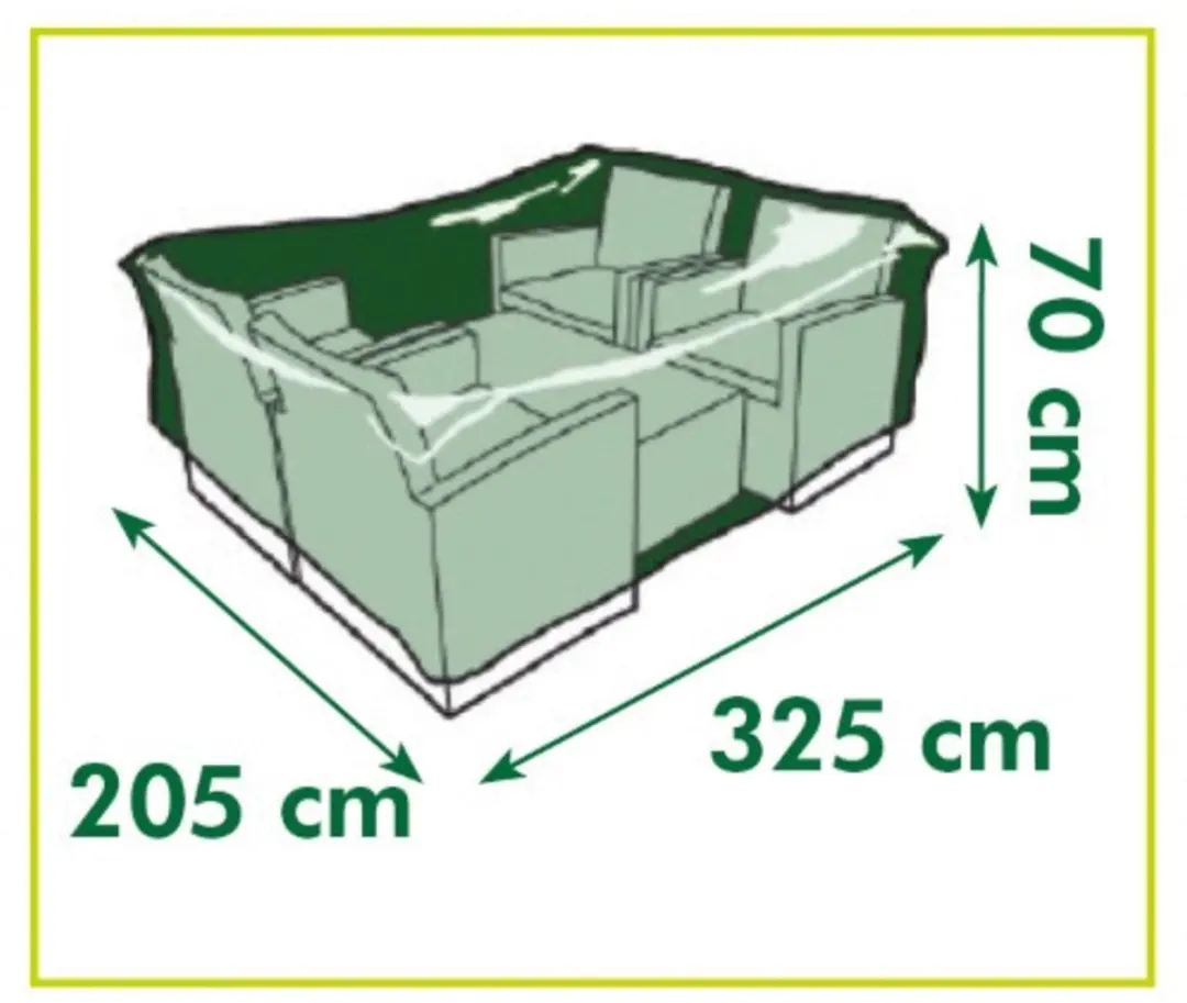 Nature Tuinmeubelhoes Grijs 70x325x205cm - afbeelding 2 van 4