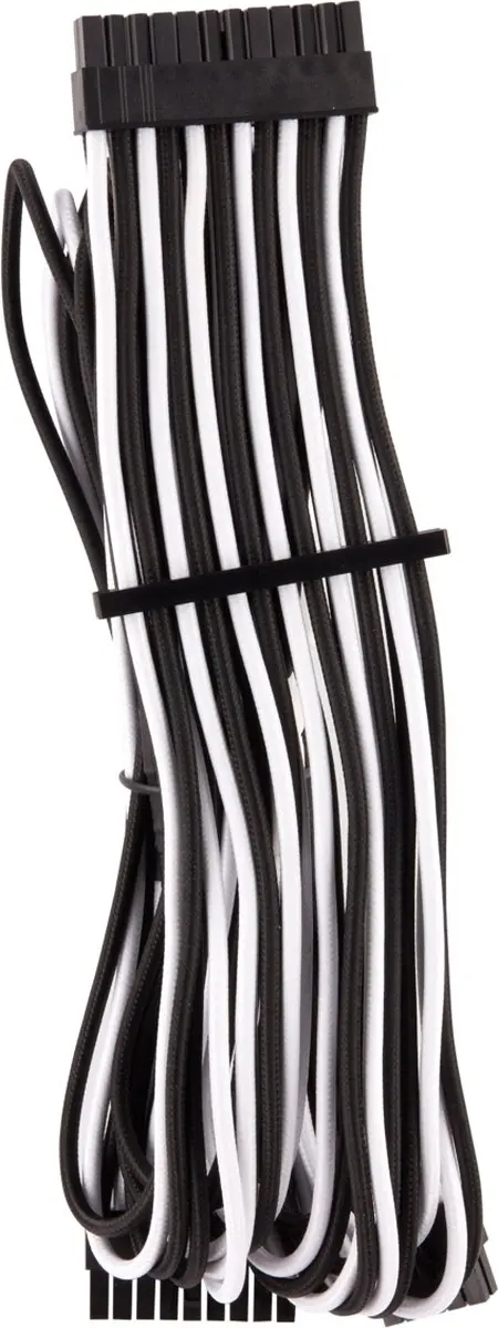 Corsair Prem. Sleeved ATX 24-pin wh/bk