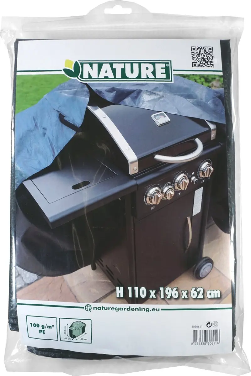Nature Tuinmeubelhoes Barbecuehoes 196x62x110cm - Grijs - afbeelding 4 van 4