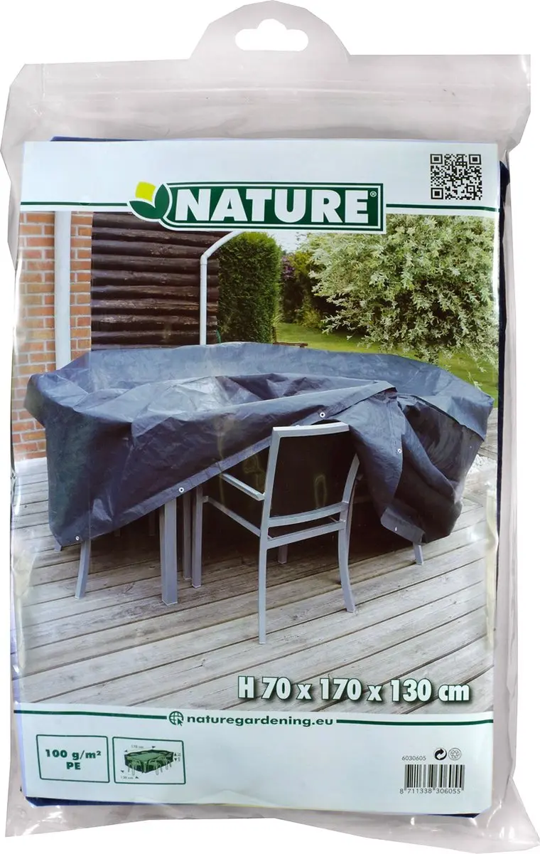 Nature Tuinmeubelhoes Grijs - 70x170x130cm - afbeelding 3 van 3