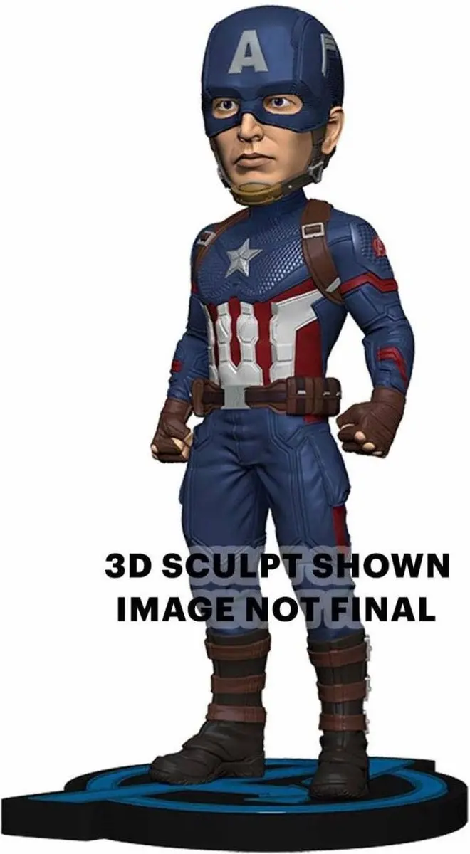 Neca Marvel Avengers Endgame Captain America Head Knocker 20cm - Veelkleurig
