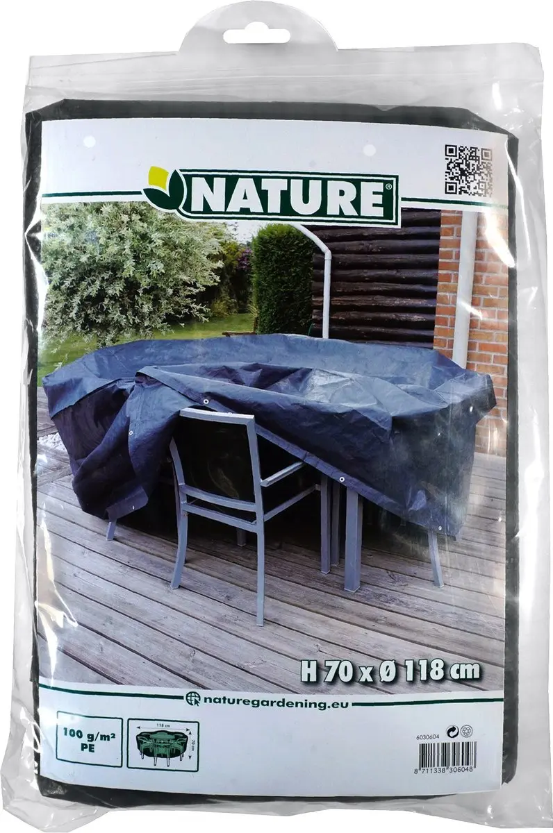 Nature Tuinmeubelhoes rond Ø118cm - Grijs - afbeelding 3 van 5