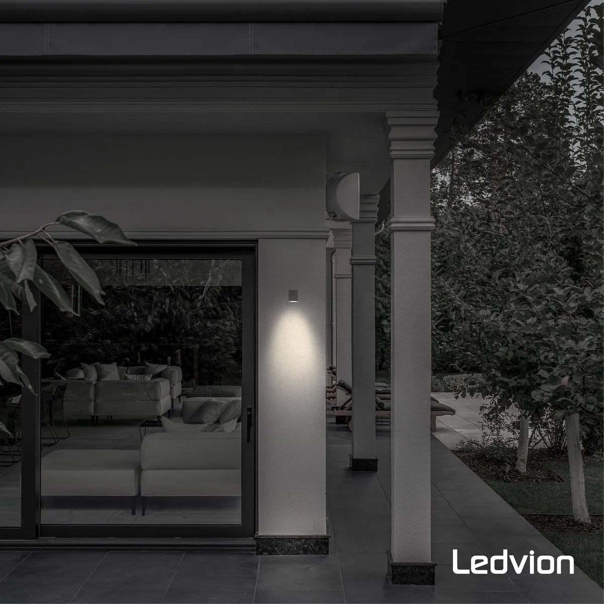 Ledvion 8x Wandlamp Antraciet GU10 IP54 - 2 Lichtpunten
