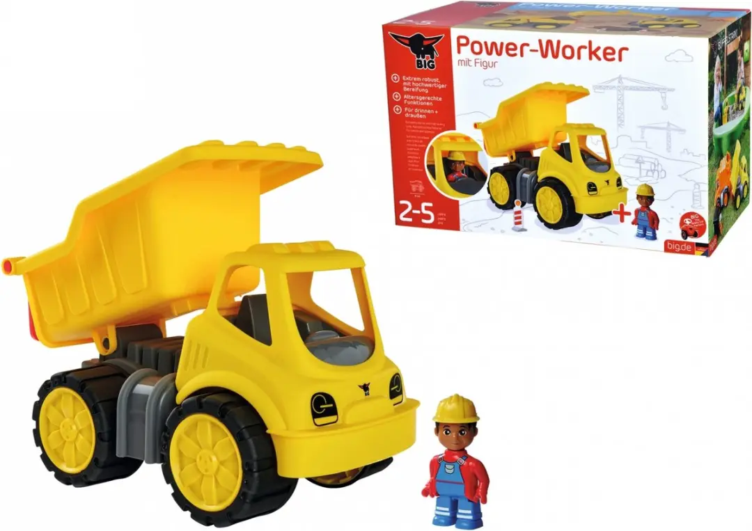 BIG Power Worker Dumper Figuur Zandbak Speelgoedvoertuig 800054836