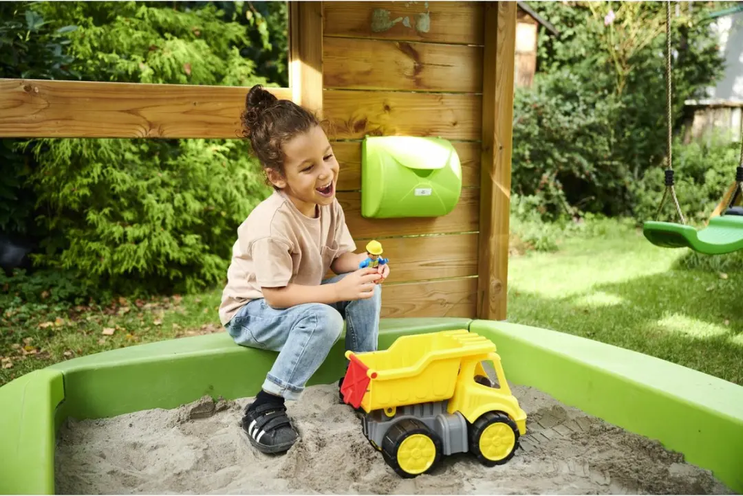 BIG Power Worker Dumper Figuur Zandbak Speelgoedvoertuig 800054836 - Geel - afbeelding 5 van 6