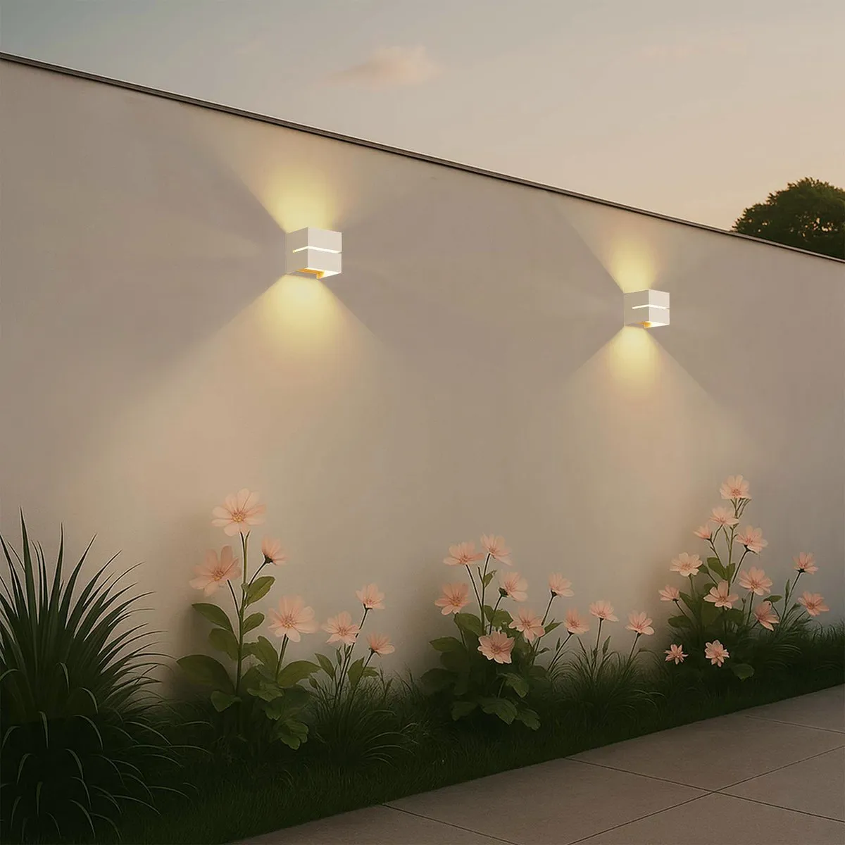 LEDVION Wandlamp 3W 3000K IP54 Beige - 2x USB Oplaadbaar