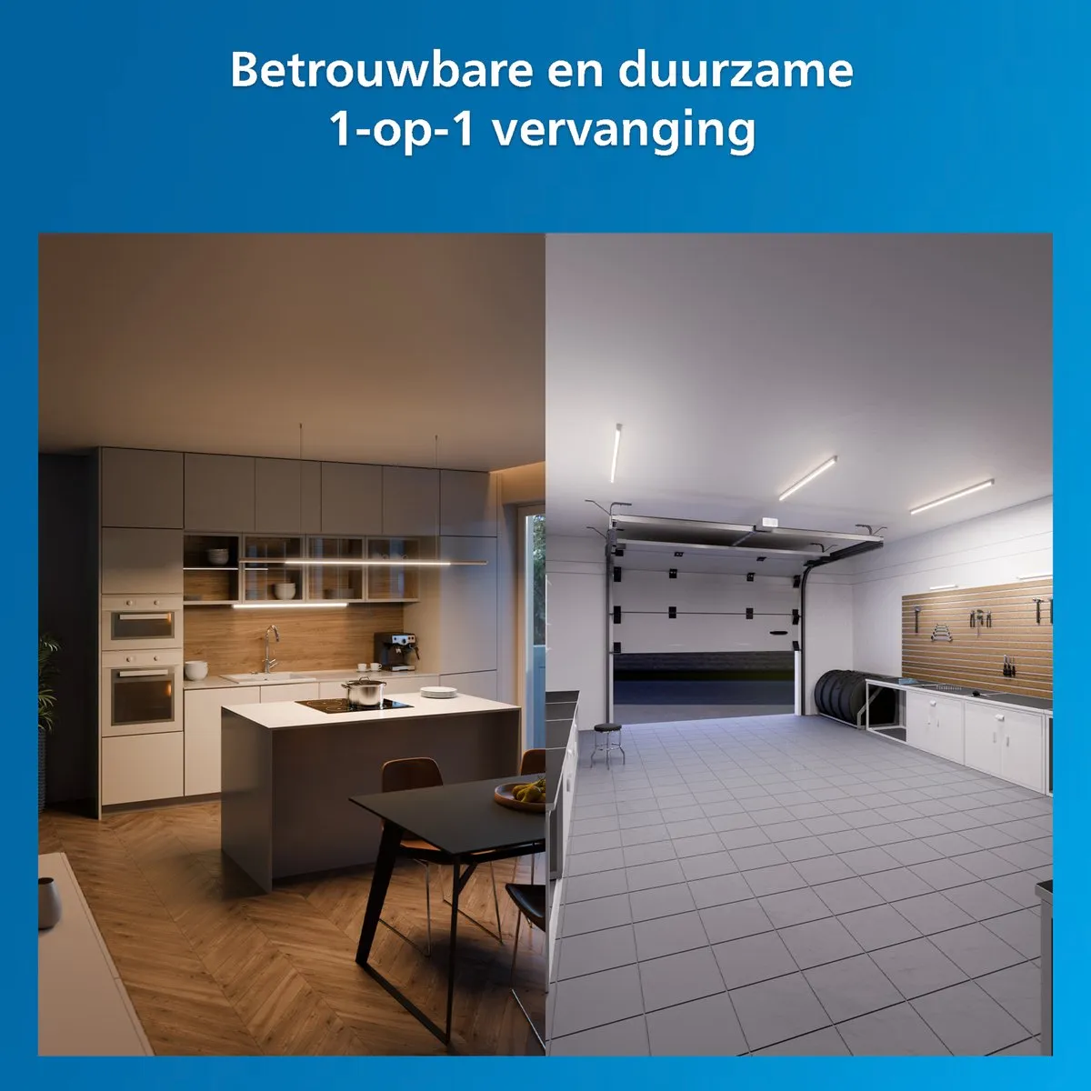 Philips Universele LED TL-buis T8 G13 600mm 8W - Mat - afbeelding 6 van 6