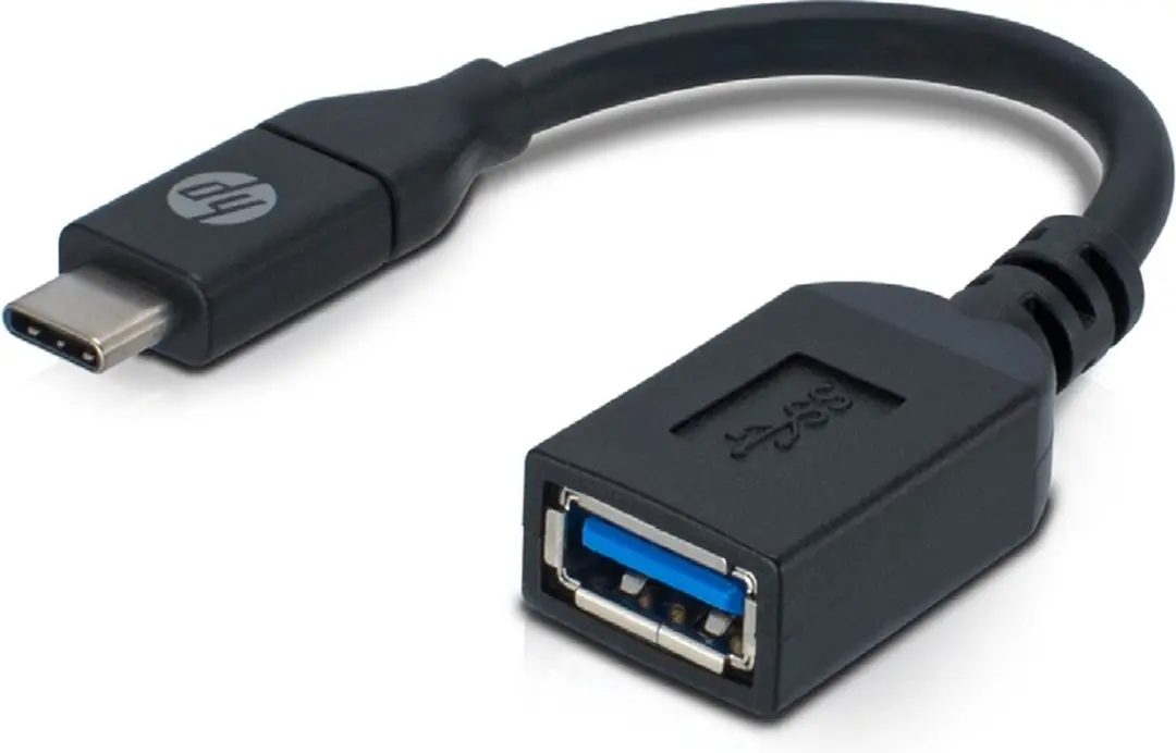 HP 2UX19AA USB-kabel USB 3.2 Gen 1 (3.1 Gen 1) 0,1 m USB C USB A Zwart
