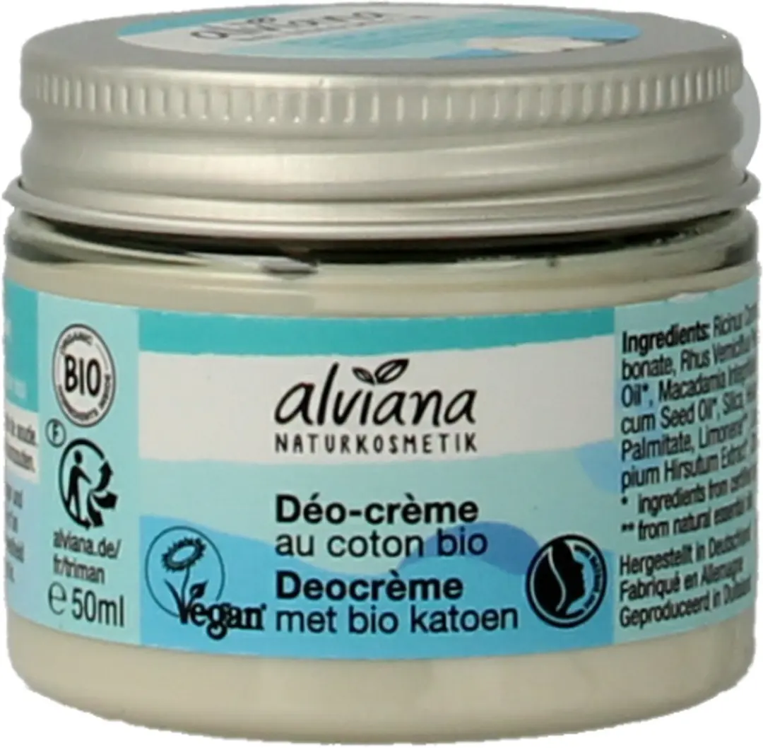 ALVIANA Deocreme Met Katoen Bio 1g